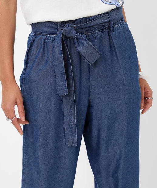 Calça Feminina Liocel Clochard Reta Marisa Azul