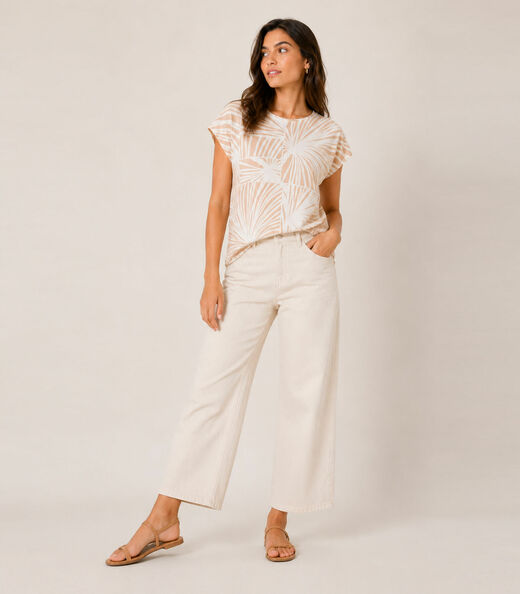 Blusa Feminina Estampada Rovitex Bege