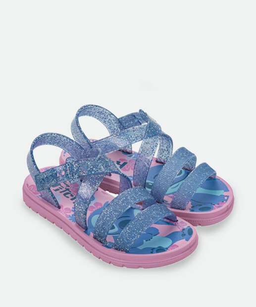 Sandália Infantil Stitch Glitter Disney