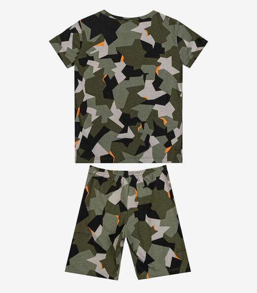 Pijama Infantil Camiseta e Bermuda Select Verde