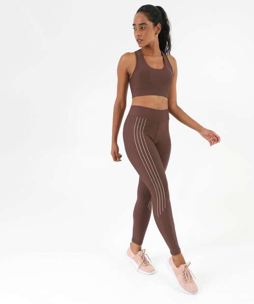 Image_Calça Feminina Legging Listras Marisa Marrom