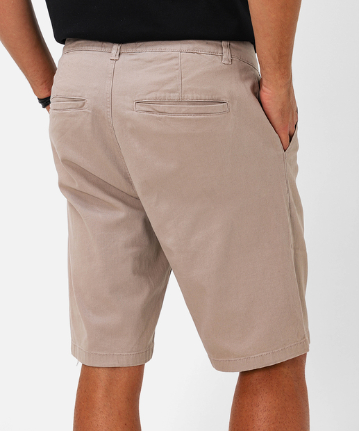 Bermuda Masculina Sarja Chino Marisa Bege