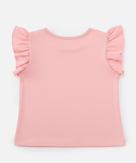 Blusa Infantil Estampa Borboletas Marisa Tam 1 a 3 Rosa