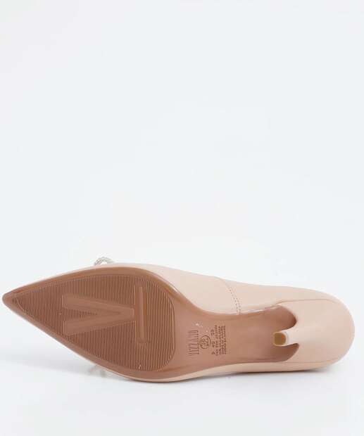 Scarpin Feminino Salto Fino Laço Strass Vizzano