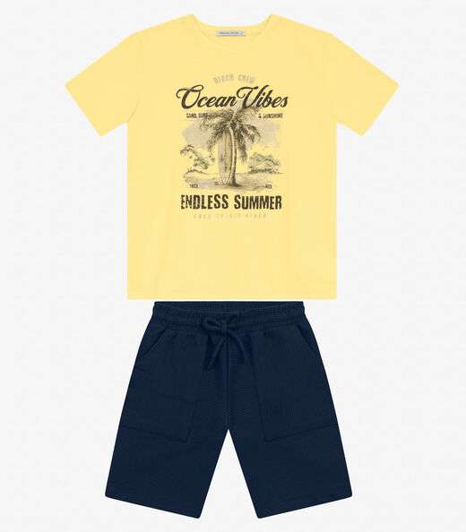 Image_Conjunto Menino Camiseta com Bermuda Trick Nick Amarelo