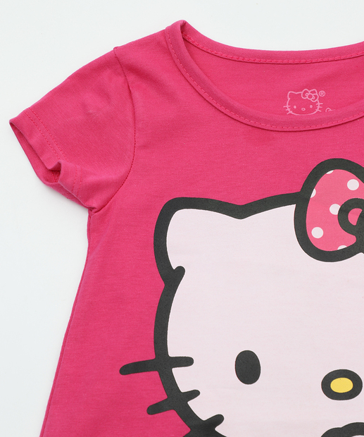 Vestido Infantil Hello Kitty Tam 1 a 3 Rosa