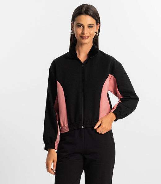 Image_Jaqueta Feminina Bicolor Rovitex Rosa