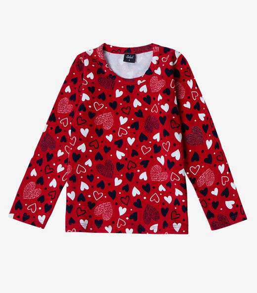 Pijama Infantil Feminino Estapado Select Vermelho