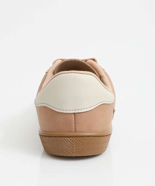 Tênis Casual Feminino Recorte Moleca Marrom