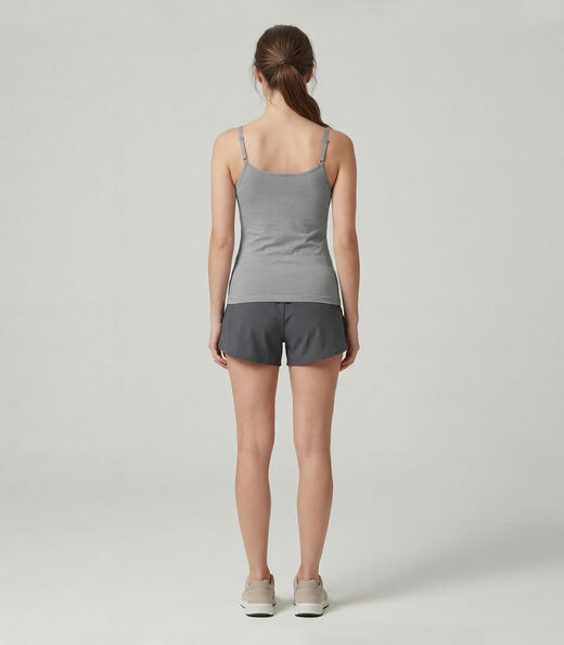 Blusa Regata Em Poliamida Com Bojo Sea Surf Cinza