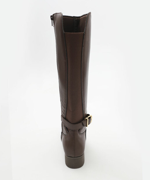 Bota Feminina Montaria Cano Alto Via Uno Marrom