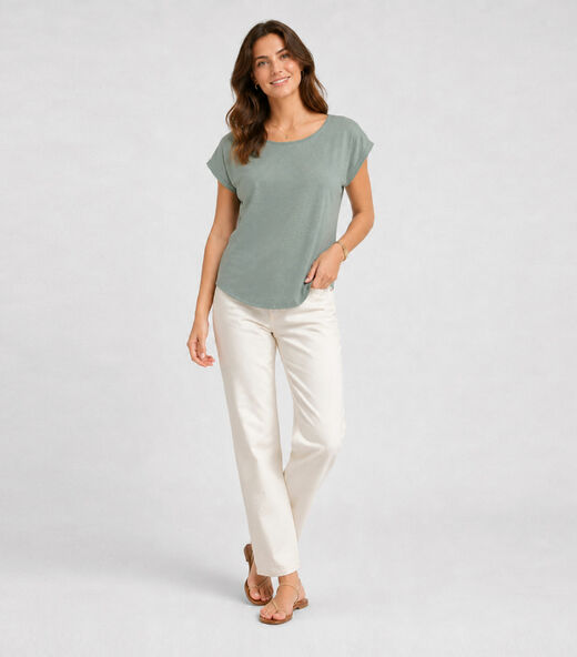 Blusa Feminina Básica Em Malha Golf Infinita Cor Verde