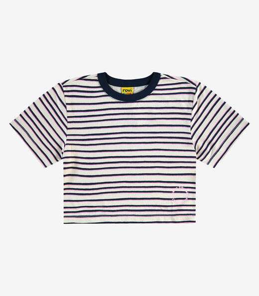 Blusa Infantil Visco Maquinetada Rovi Kids Azul