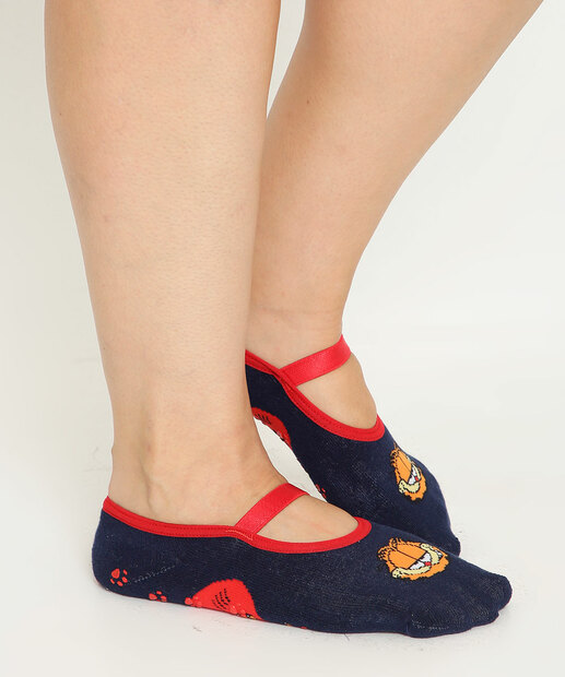 Meia Sapatilha Feminina Antiderrapante Garfield