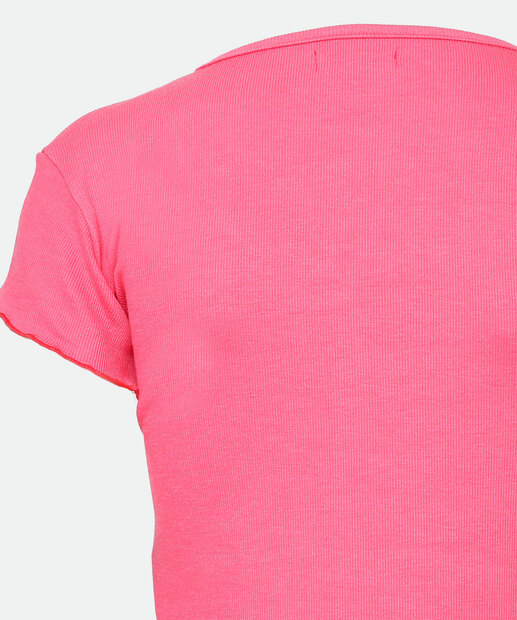 Blusa Cropped Feminina Canelada Botões Marisa