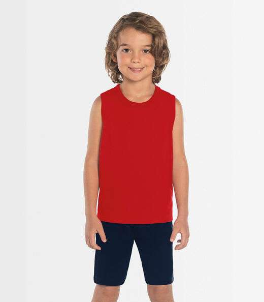 Regata Básica Infantil Masculina Rovitex Kids Vermelho