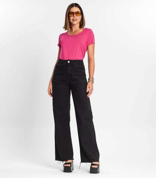 Blusa Feminina Básica Visco Tricot Rovitex Rosa