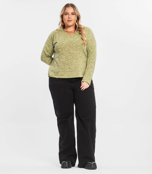 Blusa Feminina Plus Infinita Cor Amarelo