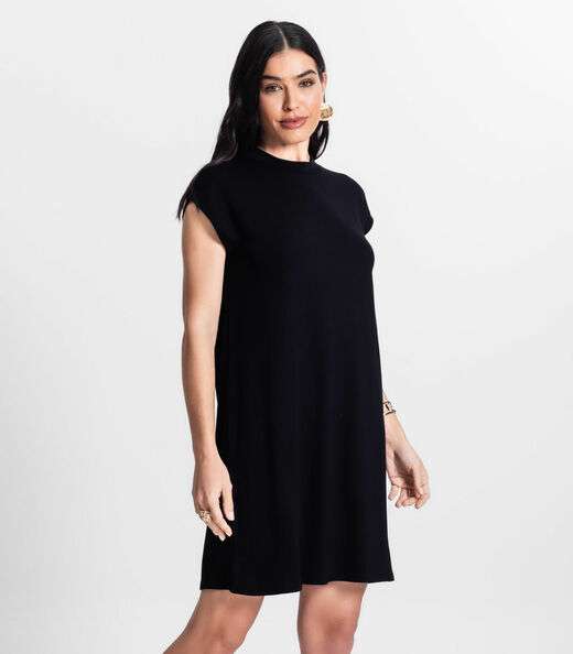 Vestido Feminino Gola Alta Select Preto