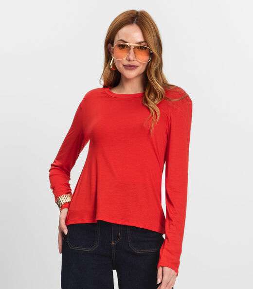 Blusa Manga Longa Select Laranja