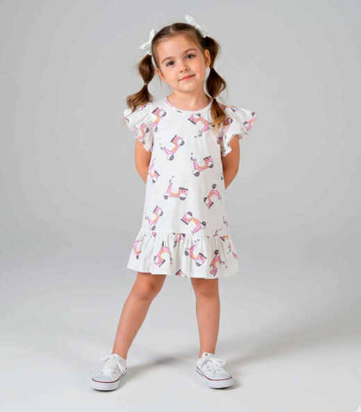 Image_Vestido Infantil Com Babado Franzido Select Bege