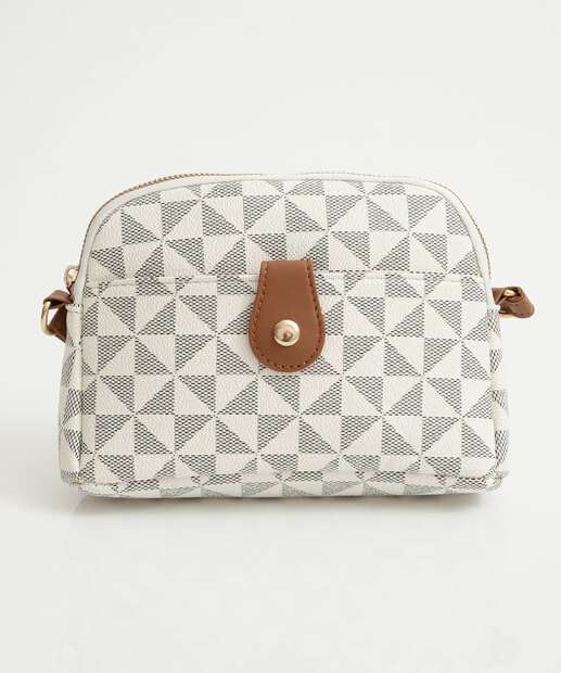 Bolsa Transversal Crossbody Feminina Marisa Bege