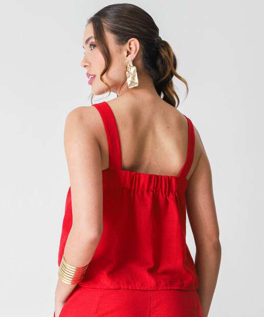 Blusa Regata Feminina Textura Alças Largas Marisa