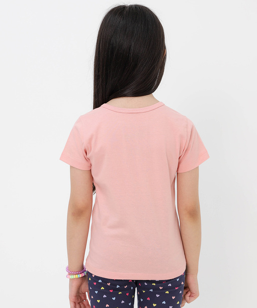 Blusa Infantil Stitch Disney Tam 4 a 10 Rosa
