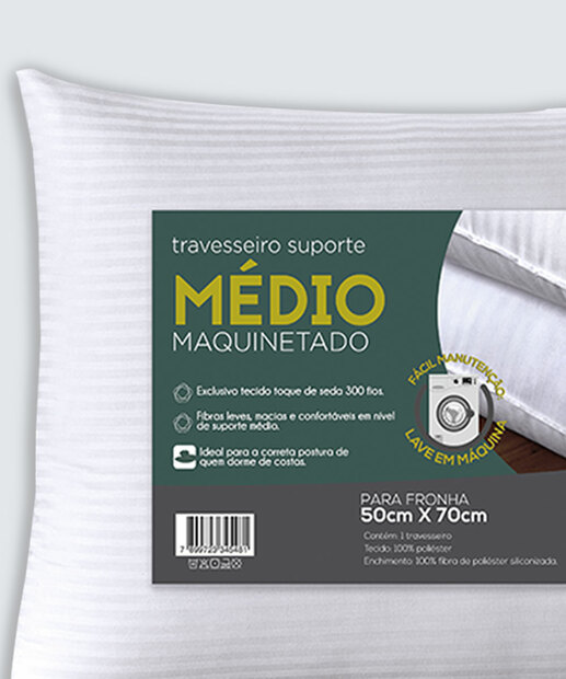 Travesseiro Suporte Médio Hedrons 1 Peça