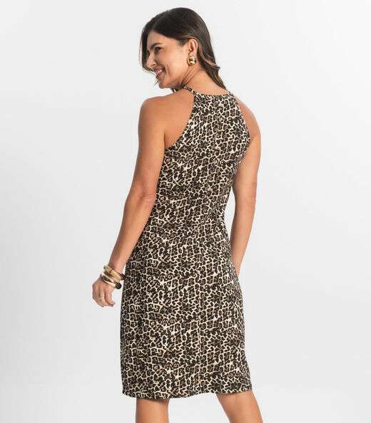 Vestido Curto Visco Bali Select Bege