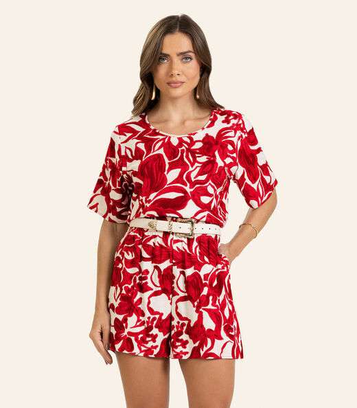 Image_Conjunto Blusa com Shorts Feminino Endless Vermelho