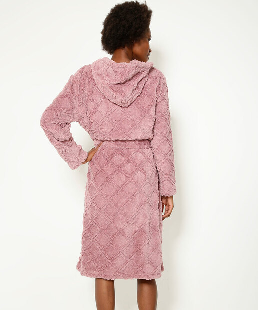 Roupão Feminino Fleece Amarração Manga Longa Marisa