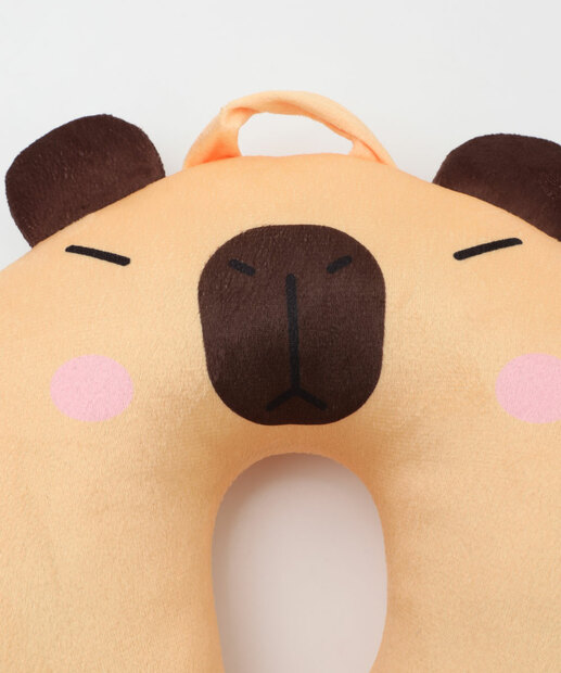 Almofada Pescoço Plush Capivara Marisa Marrom