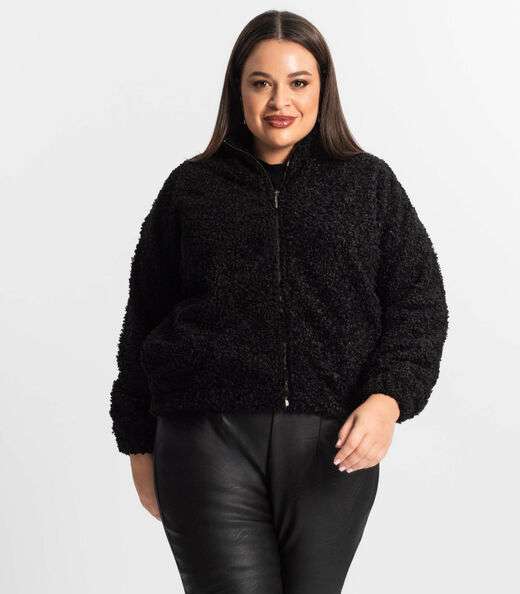 Image_Jaqueta Pelo Alpaca Sintético Secret Glam Preto