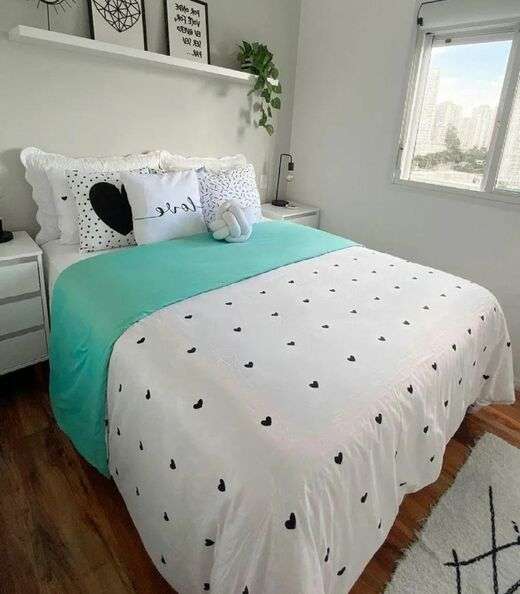 Jogo De Cama Queen Coração 4 Peças Lar E Lazer Branco