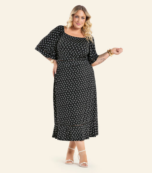 Image_Saia Feminina Estampada Super Midi Secret Glam Preto