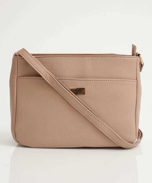 Bolsa Transversal Crossbody Feminina Marisa Bege
