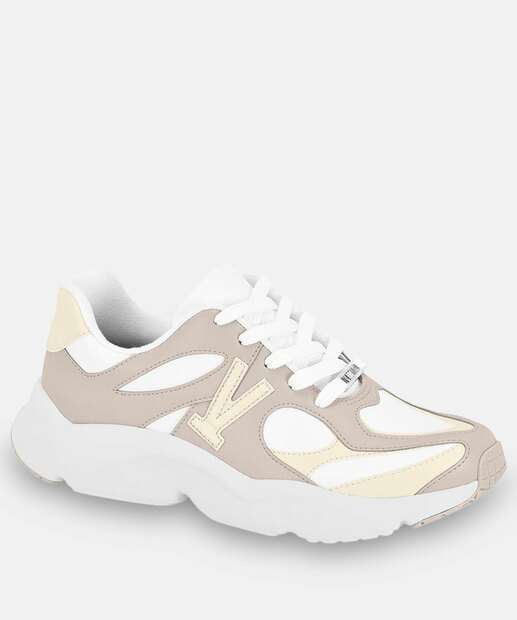 Image_Tênis Casual Feminino Recortes Vizzano Branco