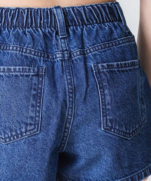 Short Saia Jeans Juvenil Pregas Marisa Tam 10 a 16