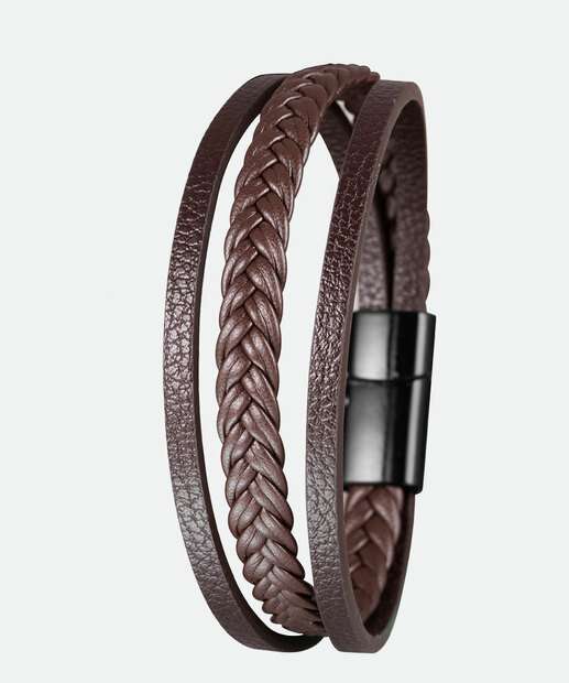 Kit Relógio Masculino Lince MRPM009L46 Marrom