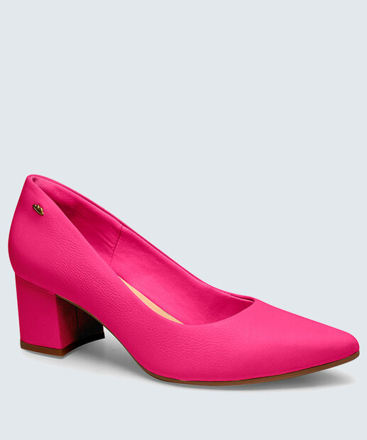 Scarpin Feminino Salto Grosso Bico Fino Dakota