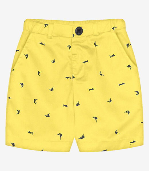 Conjunto Infantil Polo Com Bermuda Trick Nick Bege