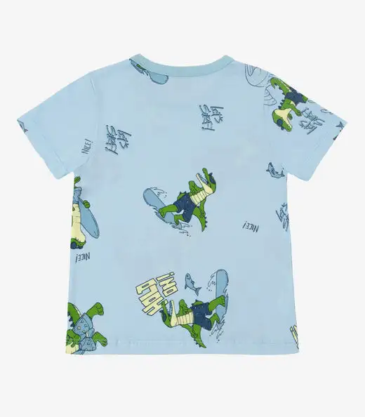 Camiseta Infantil Menino Animais Infinita Cor Azul