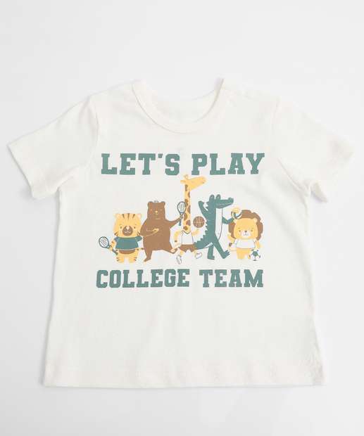 Image_Camiseta Infantil Animais MR Tam 1 a 3 Off White