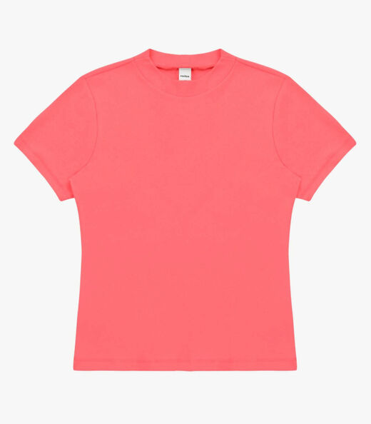 Image_Blusa Feminina Básica Em Ribana Com Gola Rovitex Laranja