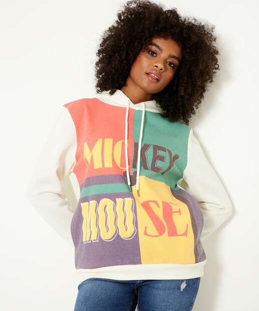 Blusão Feminino Moletom Flanelado Mickey Disney