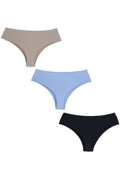 Kit 3 Calcinhas Pérola Plus Size Microfibra Concept Lingerie Multicolorido