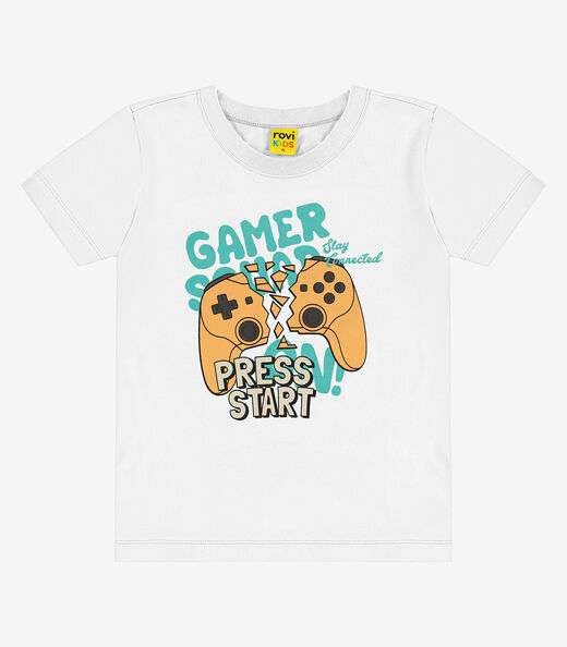 Image_Camiseta Infantil Meia Malha Rovi Kids Branco