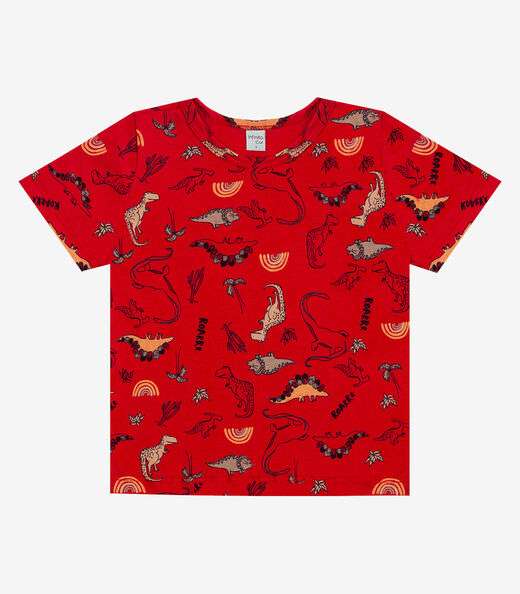 Image_Camiseta Infantil Menino Animais Infinita Cor Vermelho