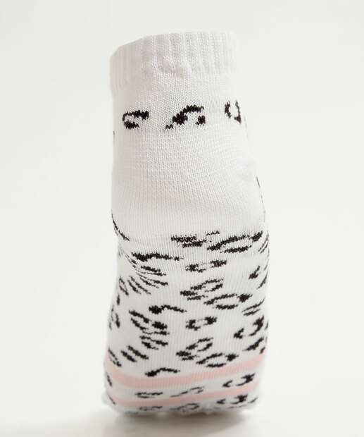 Kit 3 Pares Meias Cano Curto Feminina Estampadas Marisa